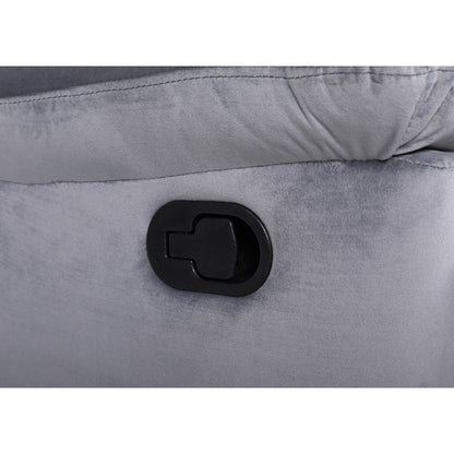 Πολυθρόνα Ανακλινόμενη ArteLibre CARINAE Γκρι Βελούδο 93x90x100cm - Hippiehome.gr