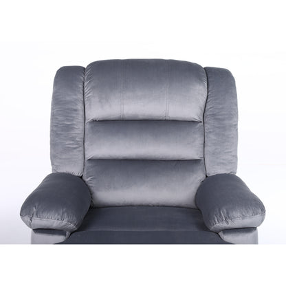 Πολυθρόνα Ανακλινόμενη ArteLibre CARINAE Γκρι Βελούδο 93x90x100cm - Hippiehome.gr