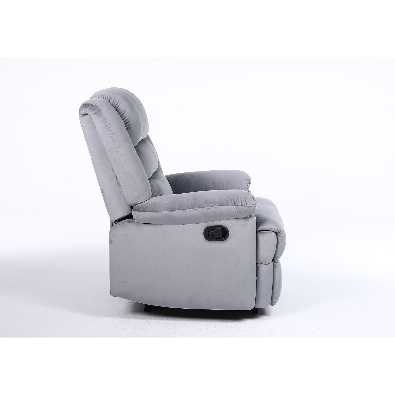 Πολυθρόνα Ανακλινόμενη ArteLibre CARINAE Γκρι Βελούδο 93x90x100cm - Hippiehome.gr