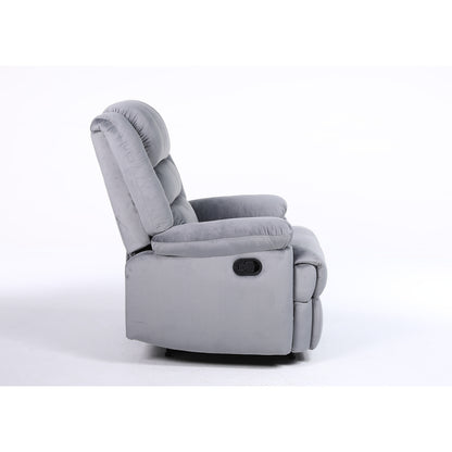 Πολυθρόνα Ανακλινόμενη ArteLibre CARINAE Γκρι Βελούδο 93x90x100cm - Hippiehome.gr