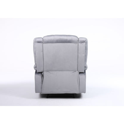 Πολυθρόνα Ανακλινόμενη ArteLibre CARINAE Γκρι Βελούδο 93x90x100cm - Hippiehome.gr