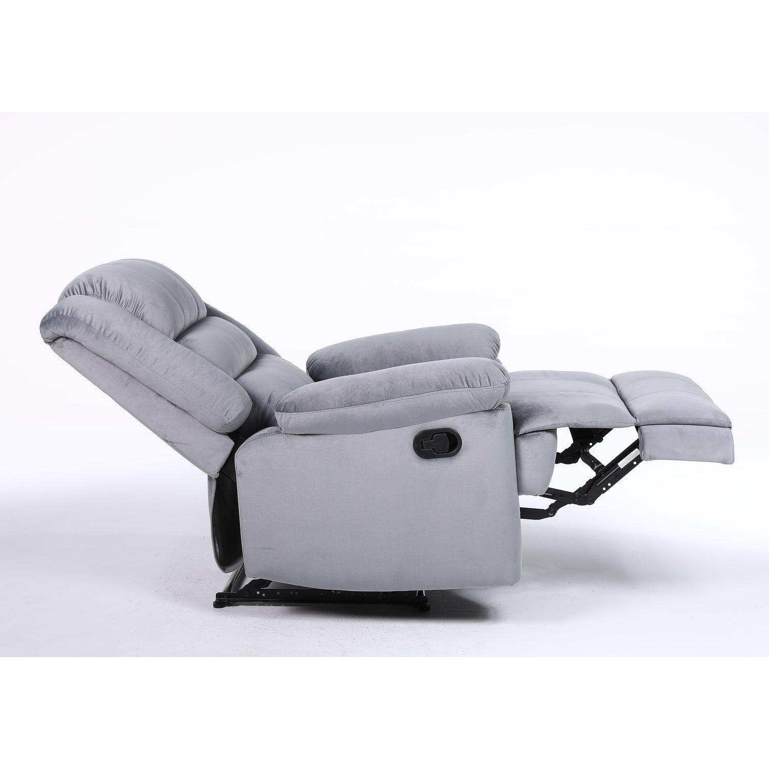 Πολυθρόνα Ανακλινόμενη ArteLibre CARINAE Γκρι Βελούδο 93x90x100cm - Hippiehome.gr