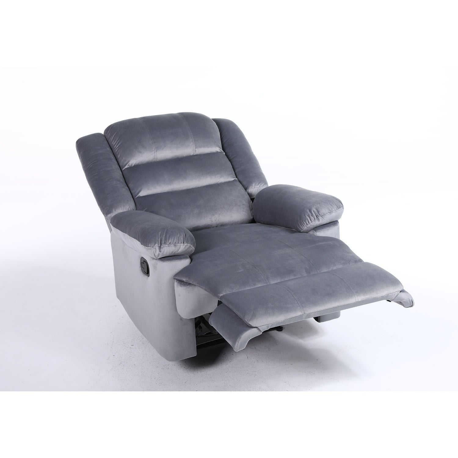 Πολυθρόνα Ανακλινόμενη ArteLibre CARINAE Γκρι Βελούδο 93x90x100cm - Hippiehome.gr