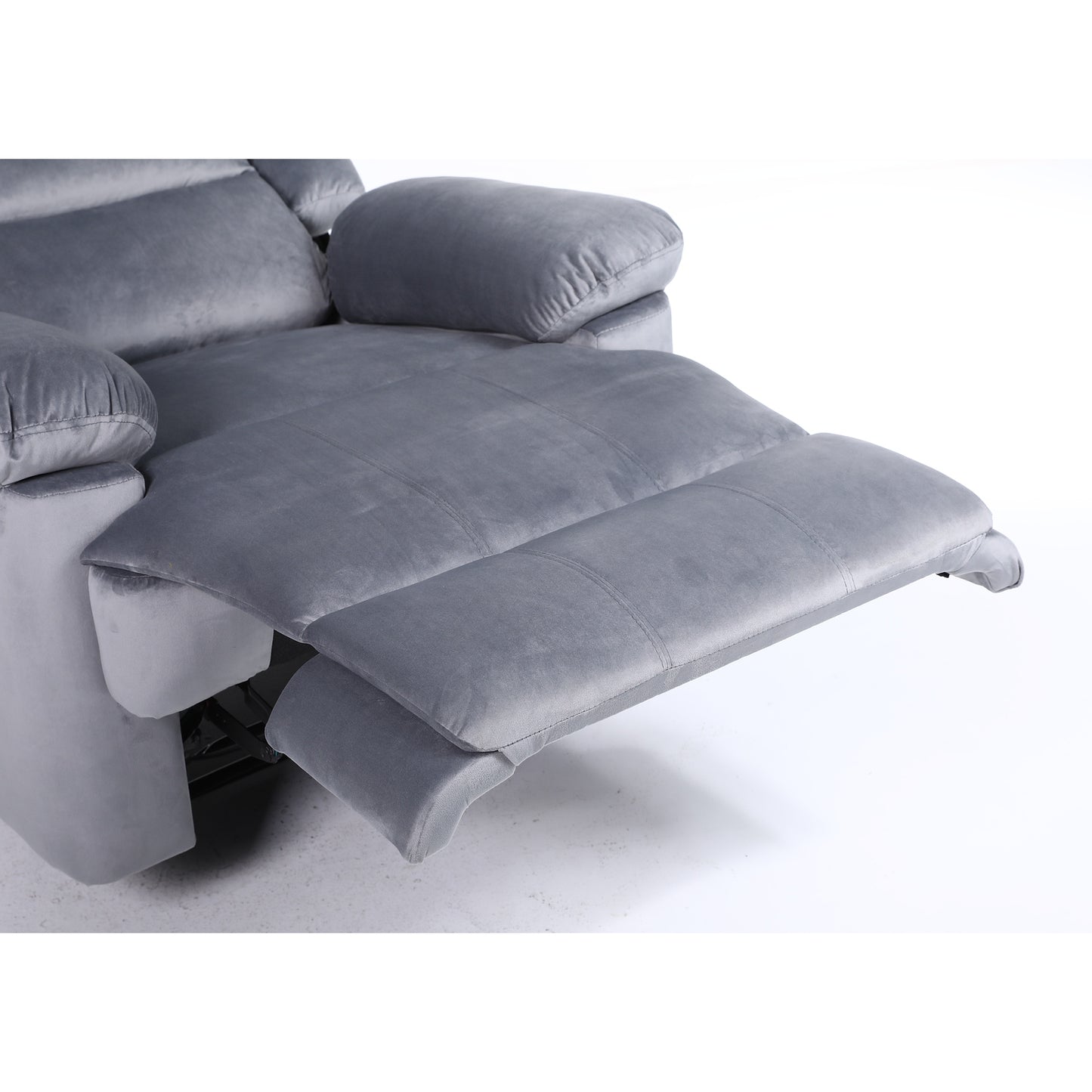 Πολυθρόνα Ανακλινόμενη ArteLibre CARINAE Γκρι Βελούδο 93x90x100cm - Hippiehome.gr