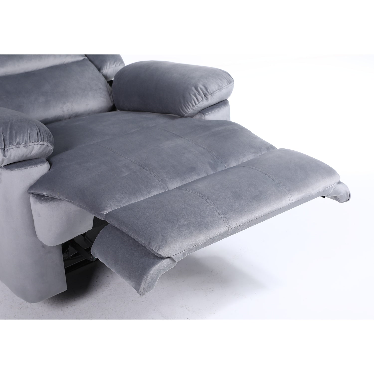 Πολυθρόνα Ανακλινόμενη ArteLibre CARINAE Γκρι Βελούδο 93x90x100cm - Hippiehome.gr