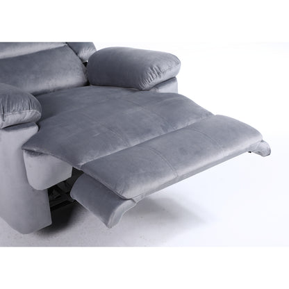 Πολυθρόνα Ανακλινόμενη ArteLibre CARINAE Γκρι Βελούδο 93x90x100cm - Hippiehome.gr