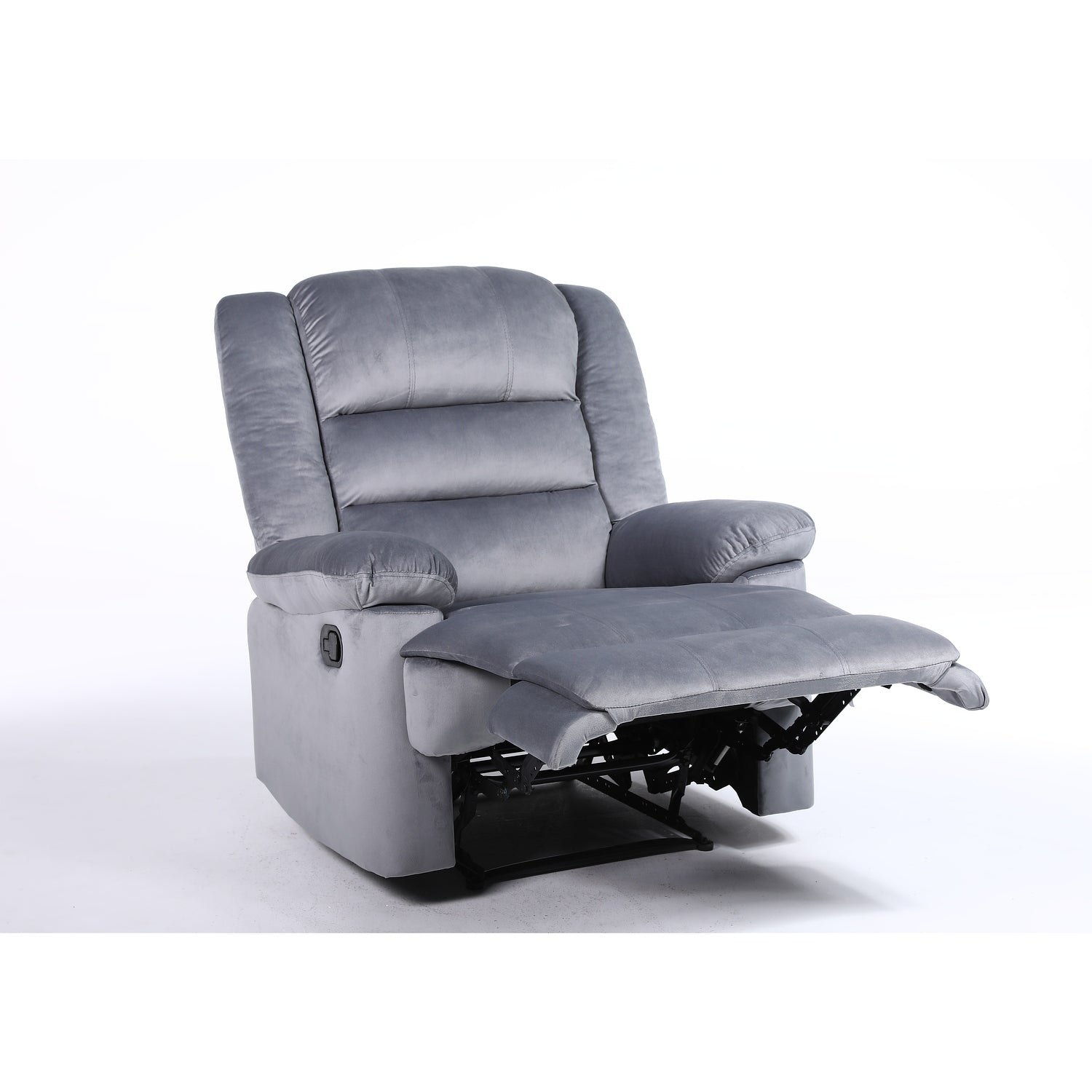 Πολυθρόνα Ανακλινόμενη ArteLibre CARINAE Γκρι Βελούδο 93x90x100cm - Hippiehome.gr