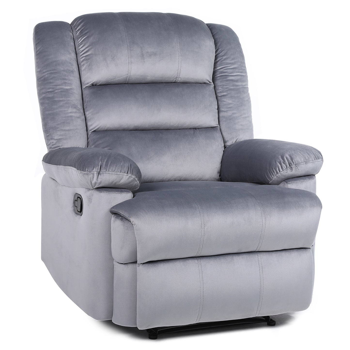 Πολυθρόνα Ανακλινόμενη ArteLibre CARINAE Γκρι Βελούδο 93x90x100cm - Hippiehome.gr