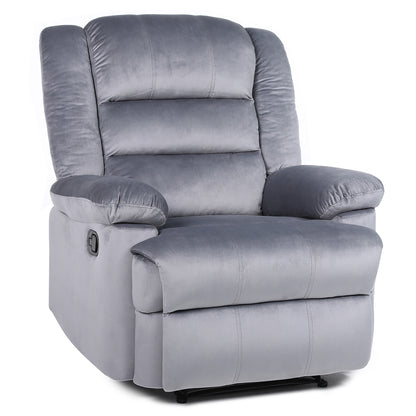 Πολυθρόνα Ανακλινόμενη ArteLibre CARINAE Γκρι Βελούδο 93x90x100cm - Hippiehome.gr