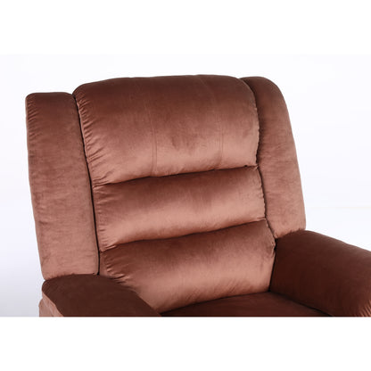 Πολυθρόνα Ανακλινόμενη ArteLibre CARINAE Καφέ Βελούδο 93x90x100cm - Hippiehome.gr