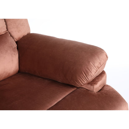 Πολυθρόνα Ανακλινόμενη ArteLibre CARINAE Καφέ Βελούδο 93x90x100cm - Hippiehome.gr