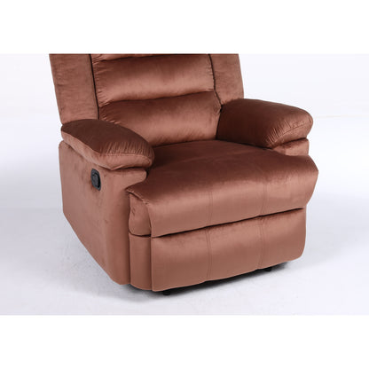 Πολυθρόνα Ανακλινόμενη ArteLibre CARINAE Καφέ Βελούδο 93x90x100cm - Hippiehome.gr