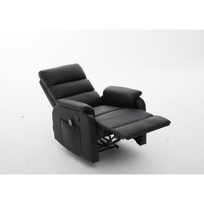 Πολυθρόνα Ανακλινόμενη ArteLibre RIGIL Με Λειτουργία Μασάζ Μαύρο PU 75x87x102cm - Hippiehome.gr
