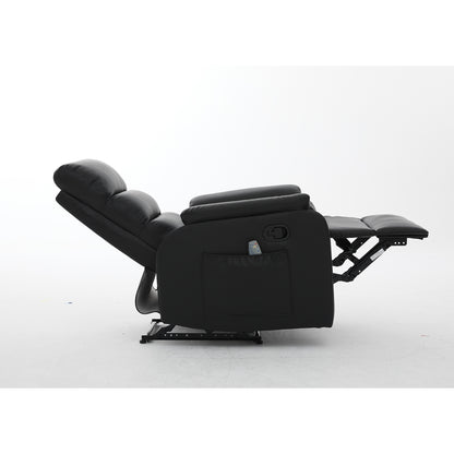 Πολυθρόνα Ανακλινόμενη ArteLibre RIGIL Με Λειτουργία Μασάζ Μαύρο PU 75x87x102cm - Hippiehome.gr