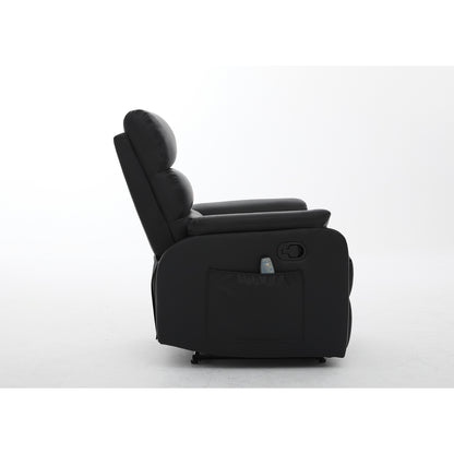 Πολυθρόνα Ανακλινόμενη ArteLibre RIGIL Με Λειτουργία Μασάζ Μαύρο PU 75x87x102cm - Hippiehome.gr
