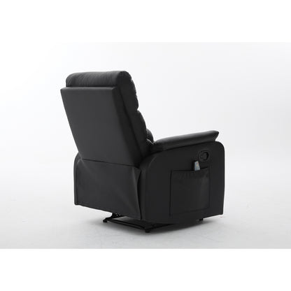 Πολυθρόνα Ανακλινόμενη ArteLibre RIGIL Με Λειτουργία Μασάζ Μαύρο PU 75x87x102cm - Hippiehome.gr