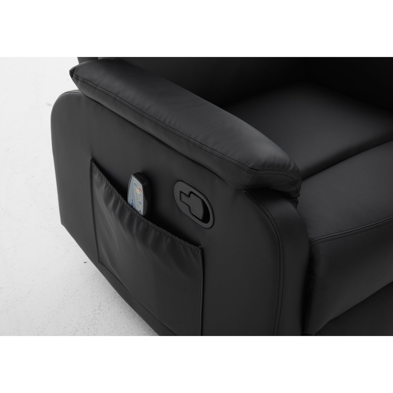 Πολυθρόνα Ανακλινόμενη ArteLibre RIGIL Με Λειτουργία Μασάζ Μαύρο PU 75x87x102cm - Hippiehome.gr