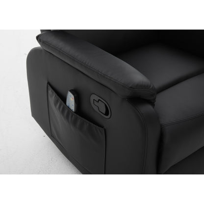 Πολυθρόνα Ανακλινόμενη ArteLibre RIGIL Με Λειτουργία Μασάζ Μαύρο PU 75x87x102cm - Hippiehome.gr