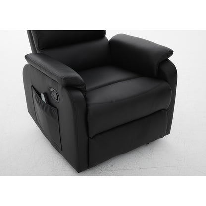 Πολυθρόνα Ανακλινόμενη ArteLibre RIGIL Με Λειτουργία Μασάζ Μαύρο PU 75x87x102cm - Hippiehome.gr