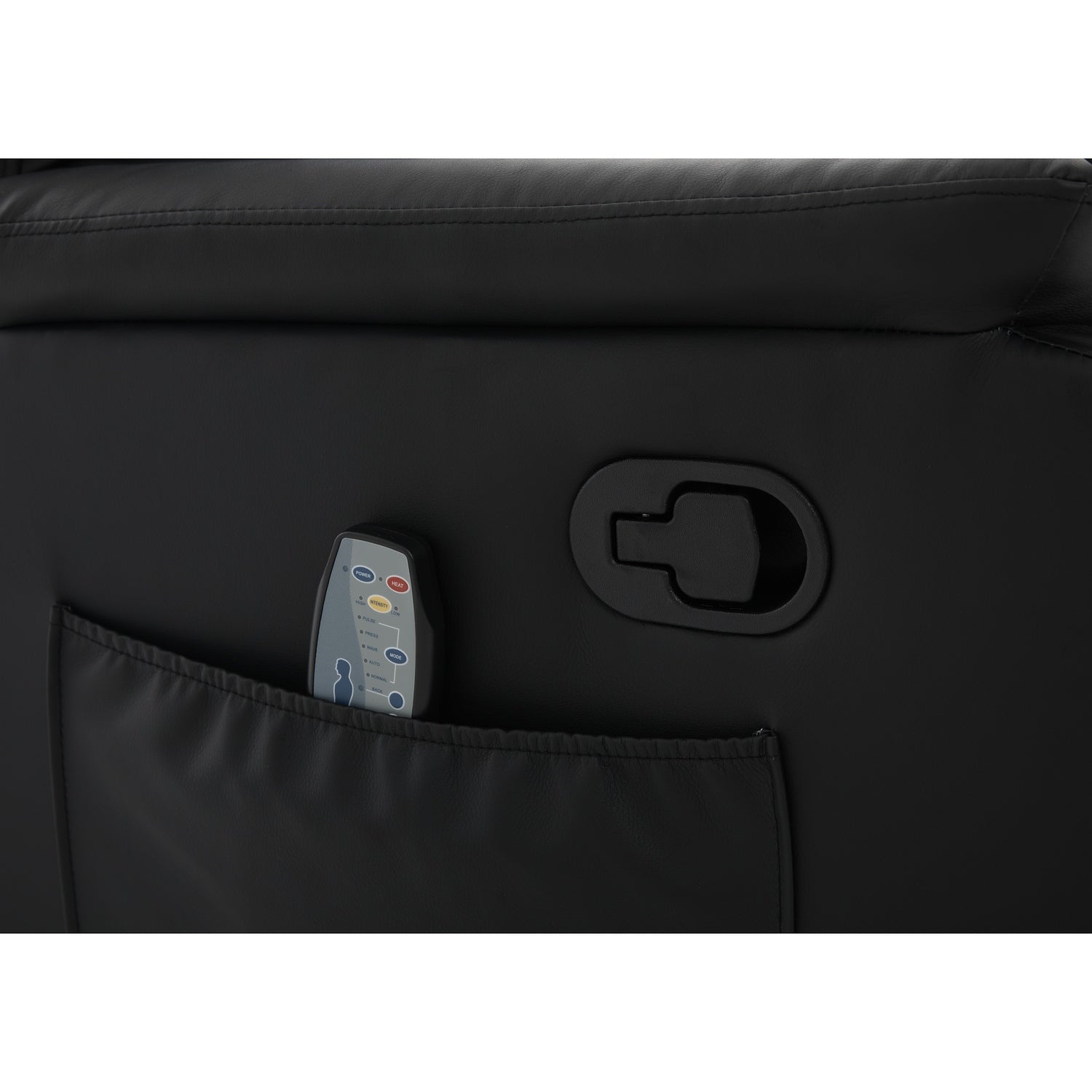 Πολυθρόνα Ανακλινόμενη ArteLibre RIGIL Με Λειτουργία Μασάζ Μαύρο PU 75x87x102cm - Hippiehome.gr