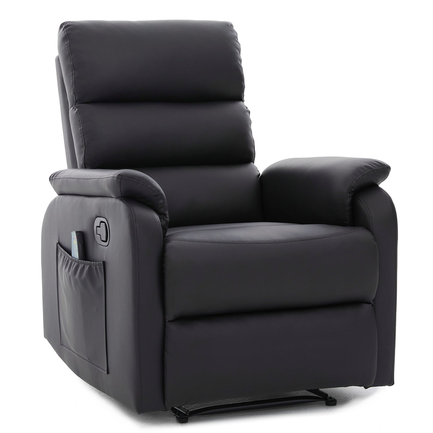 Πολυθρόνα Ανακλινόμενη ArteLibre RIGIL Με Λειτουργία Μασάζ Μαύρο PU 75x87x102cm - Hippiehome.gr