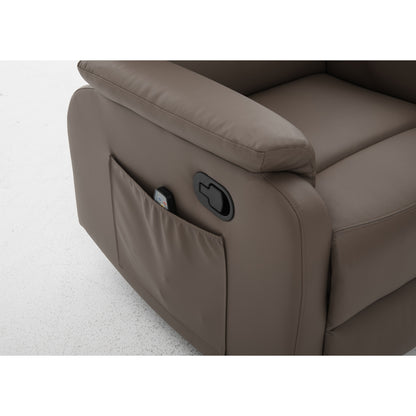 Πολυθρόνα Ανακλινόμενη ArteLibre RIGIL Με Λειτουργία Μασάζ Καφέ PU 75x87x102cm - Hippiehome.gr