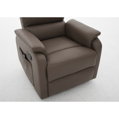 Πολυθρόνα Ανακλινόμενη ArteLibre RIGIL Με Λειτουργία Μασάζ Καφέ PU 75x87x102cm - Hippiehome.gr