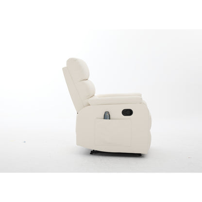 Πολυθρόνα Ανακλινόμενη ArteLibre RIGIL Με Λειτουργία Μασάζ Μπεζ PU 75x87x102cm - Hippiehome.gr