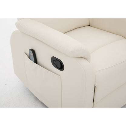 Πολυθρόνα Ανακλινόμενη ArteLibre RIGIL Με Λειτουργία Μασάζ Μπεζ PU 75x87x102cm - Hippiehome.gr