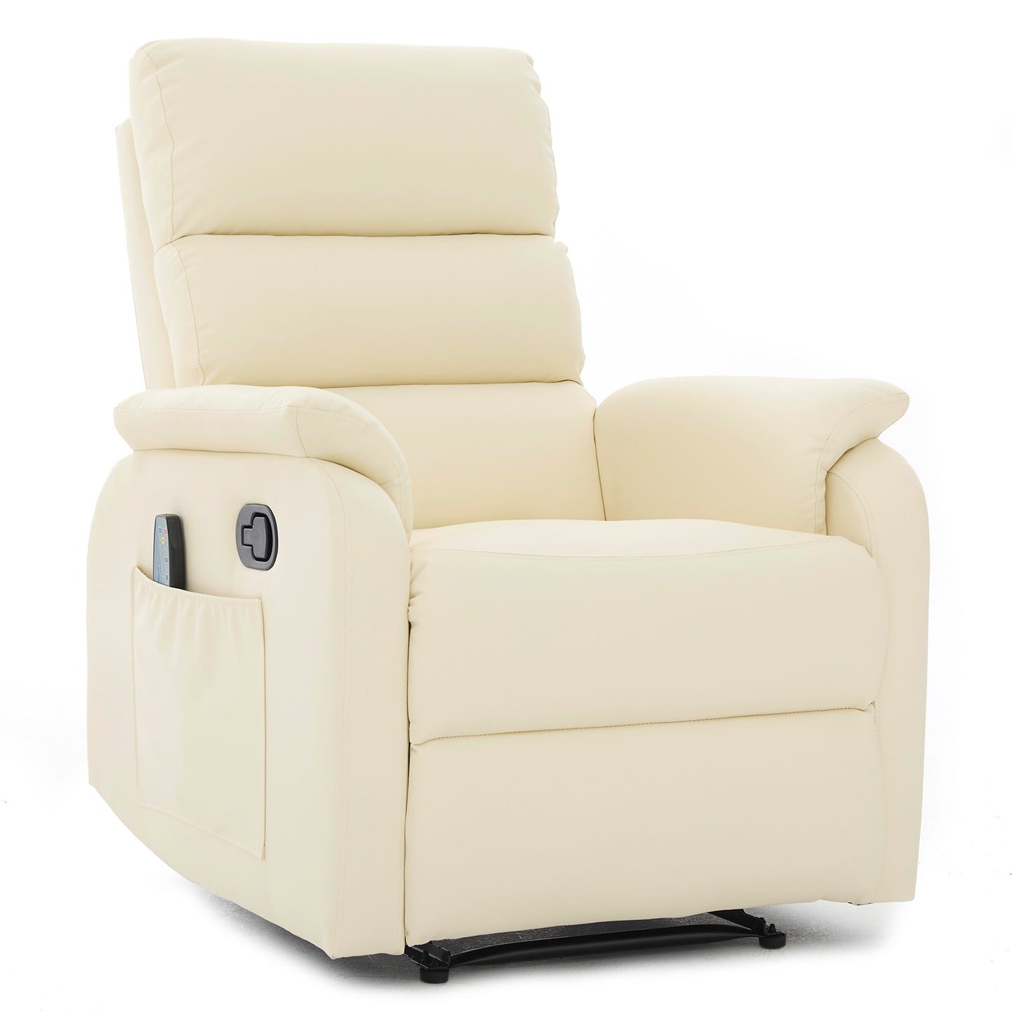 Πολυθρόνα Ανακλινόμενη ArteLibre RIGIL Με Λειτουργία Μασάζ Μπεζ PU 75x87x102cm - Hippiehome.gr