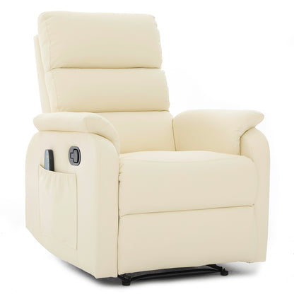 Πολυθρόνα Ανακλινόμενη ArteLibre RIGIL Με Λειτουργία Μασάζ Μπεζ PU 75x87x102cm - Hippiehome.gr