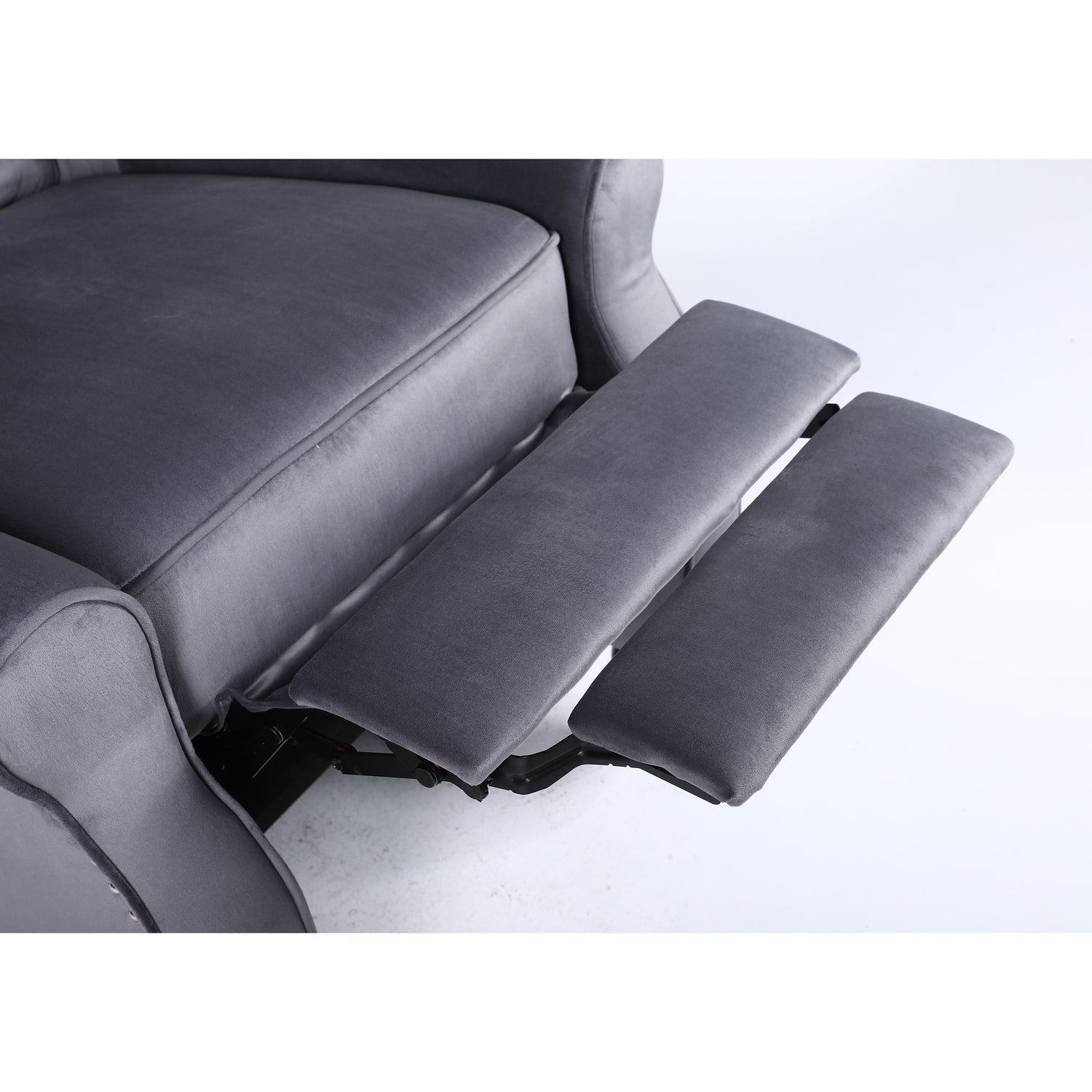 Πολυθρόνα Ανακλινόμενη ArteLibre ALNAIR Γκρι Βελούδο 78x85x104cm - Hippiehome.gr