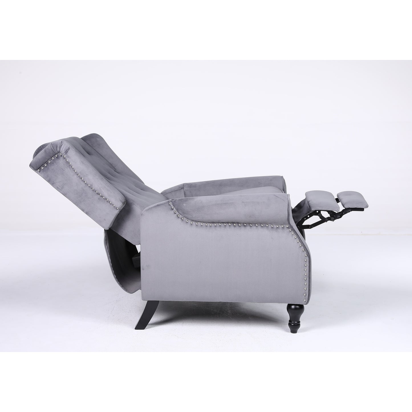 Πολυθρόνα Ανακλινόμενη ArteLibre ALNAIR Γκρι Βελούδο 78x85x104cm - Hippiehome.gr