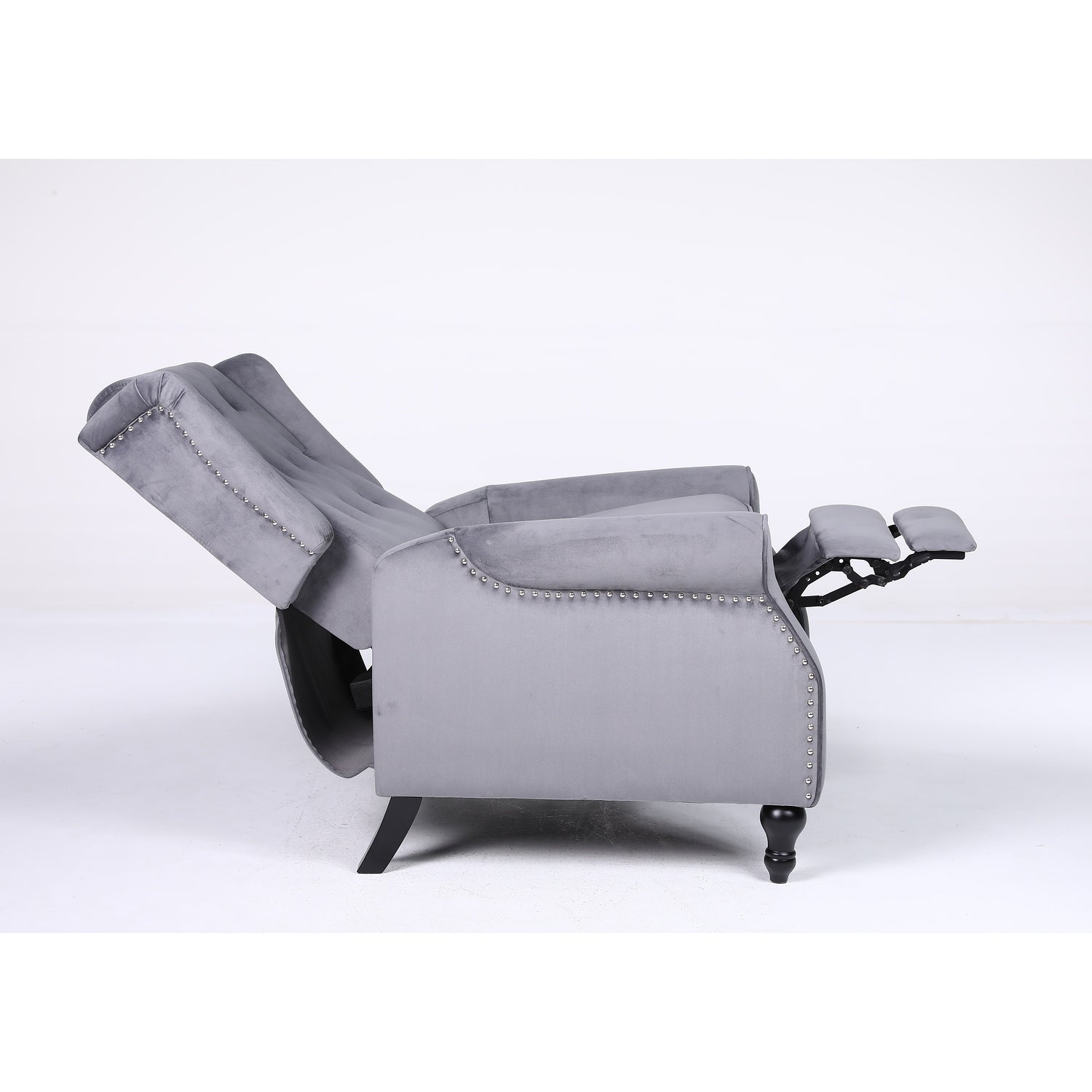 Πολυθρόνα Ανακλινόμενη ArteLibre ALNAIR Γκρι Βελούδο 78x85x104cm - Hippiehome.gr