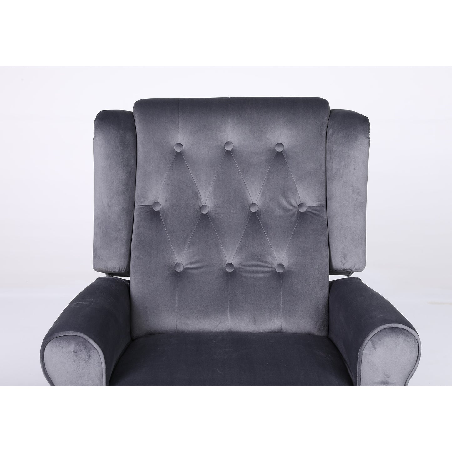 Πολυθρόνα Ανακλινόμενη ArteLibre ALNAIR Γκρι Βελούδο 78x85x104cm - Hippiehome.gr