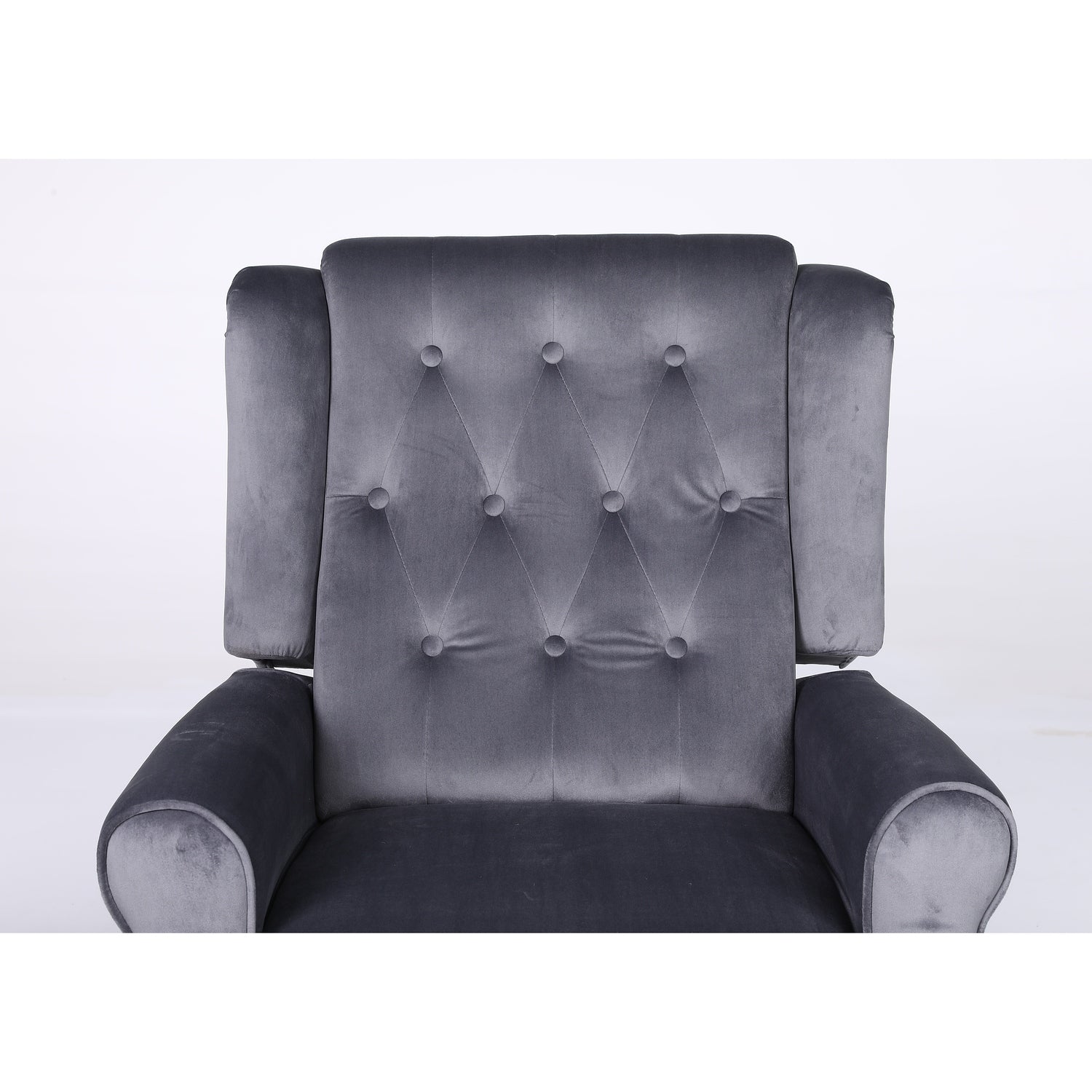 Πολυθρόνα Ανακλινόμενη ArteLibre ALNAIR Γκρι Βελούδο 78x85x104cm - Hippiehome.gr