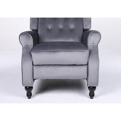 Πολυθρόνα Ανακλινόμενη ArteLibre ALNAIR Γκρι Βελούδο 78x85x104cm - Hippiehome.gr