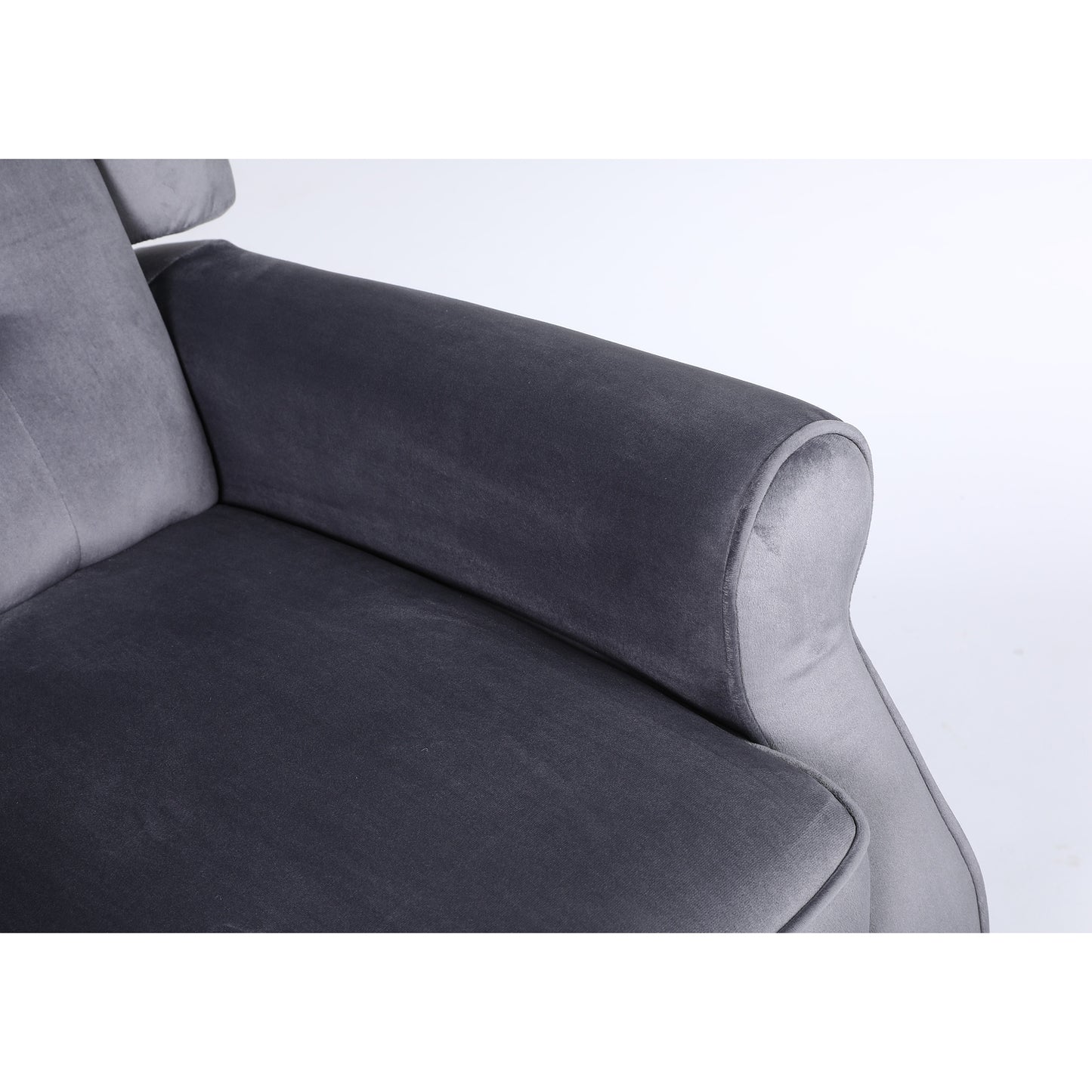 Πολυθρόνα Ανακλινόμενη ArteLibre ALNAIR Γκρι Βελούδο 78x85x104cm - Hippiehome.gr