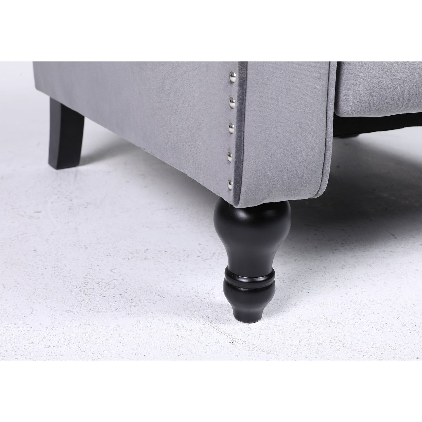 Πολυθρόνα Ανακλινόμενη ArteLibre ALNAIR Γκρι Βελούδο 78x85x104cm - Hippiehome.gr