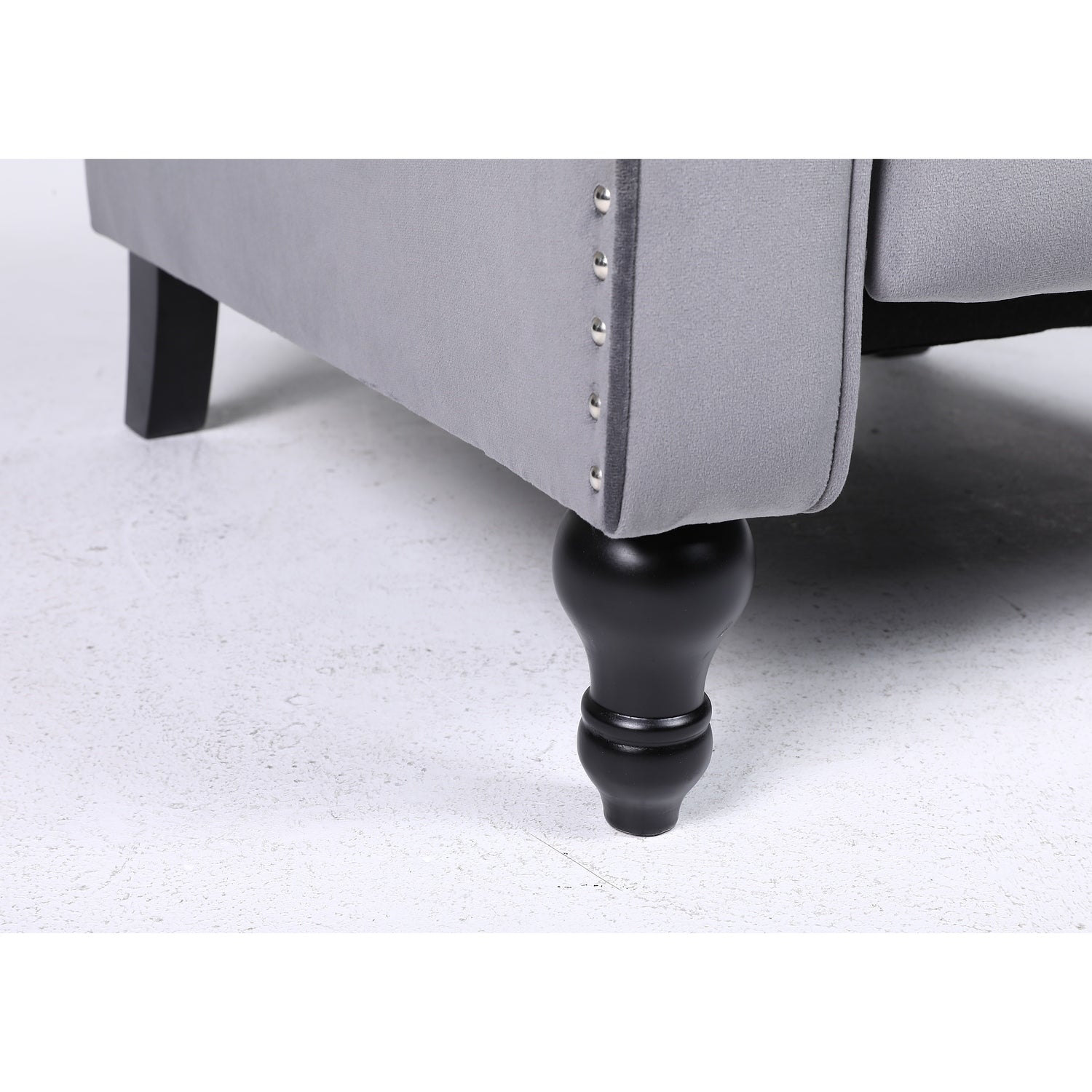 Πολυθρόνα Ανακλινόμενη ArteLibre ALNAIR Γκρι Βελούδο 78x85x104cm - Hippiehome.gr