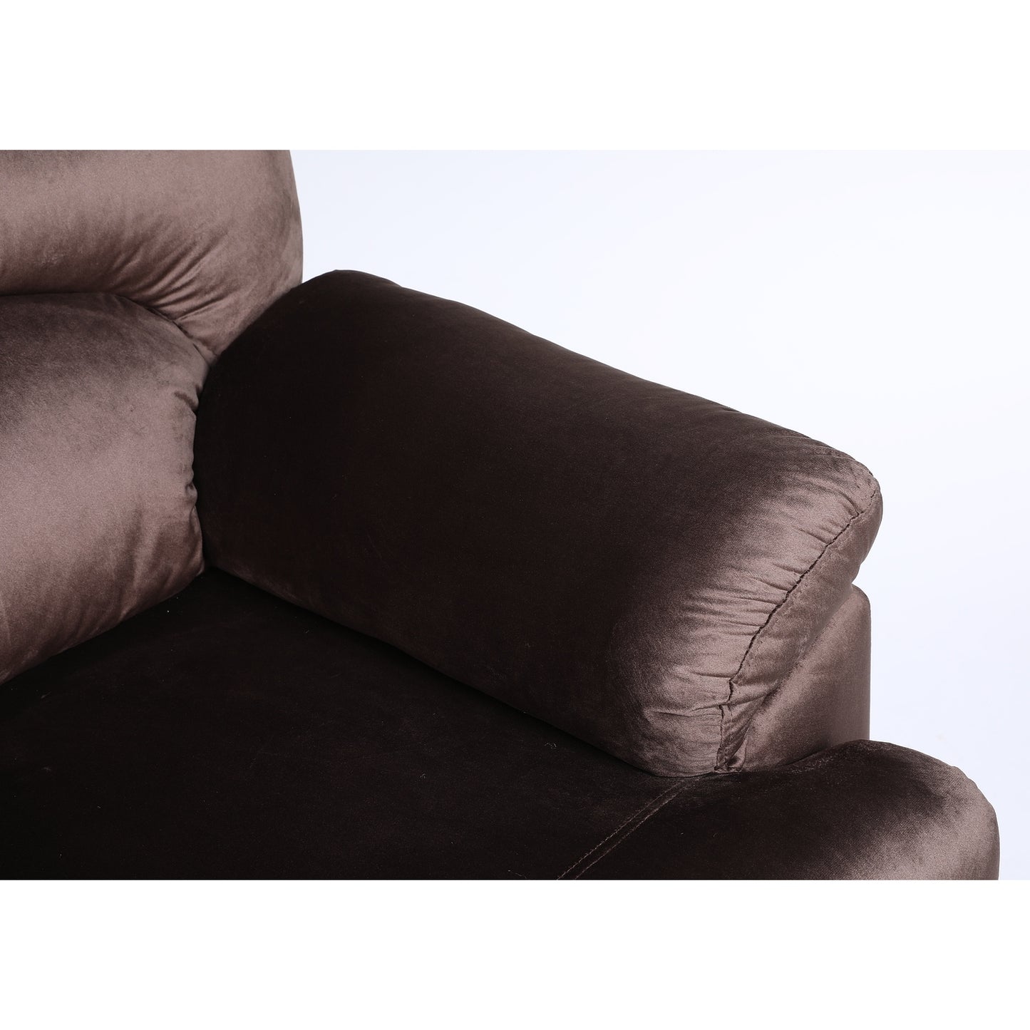 Πολυθρόνα Ανακλινόμενη ArteLibre NASHIRA Καφέ Βελούδο 88x90x99cm - Hippiehome.gr