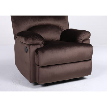 Πολυθρόνα Ανακλινόμενη ArteLibre NASHIRA Καφέ Βελούδο 88x90x99cm - Hippiehome.gr
