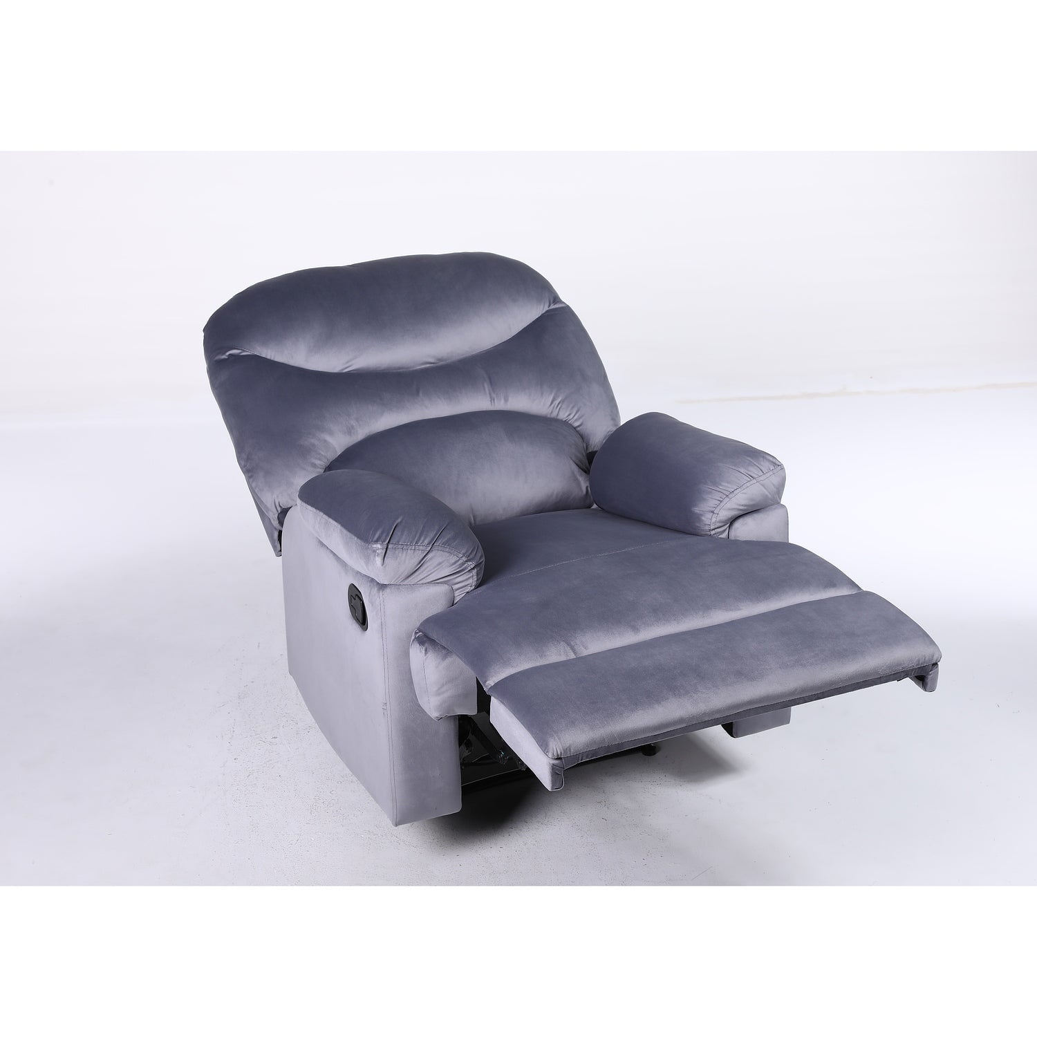 Πολυθρόνα Ανακλινόμενη ArteLibre NASHIRA Γκρι Βελούδο 88x90x99cm - Hippiehome.gr