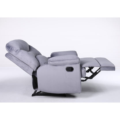 Πολυθρόνα Ανακλινόμενη ArteLibre NASHIRA Γκρι Βελούδο 88x90x99cm - Hippiehome.gr