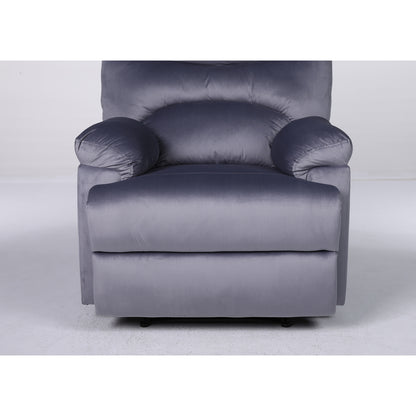 Πολυθρόνα Ανακλινόμενη ArteLibre NASHIRA Γκρι Βελούδο 88x90x99cm - Hippiehome.gr