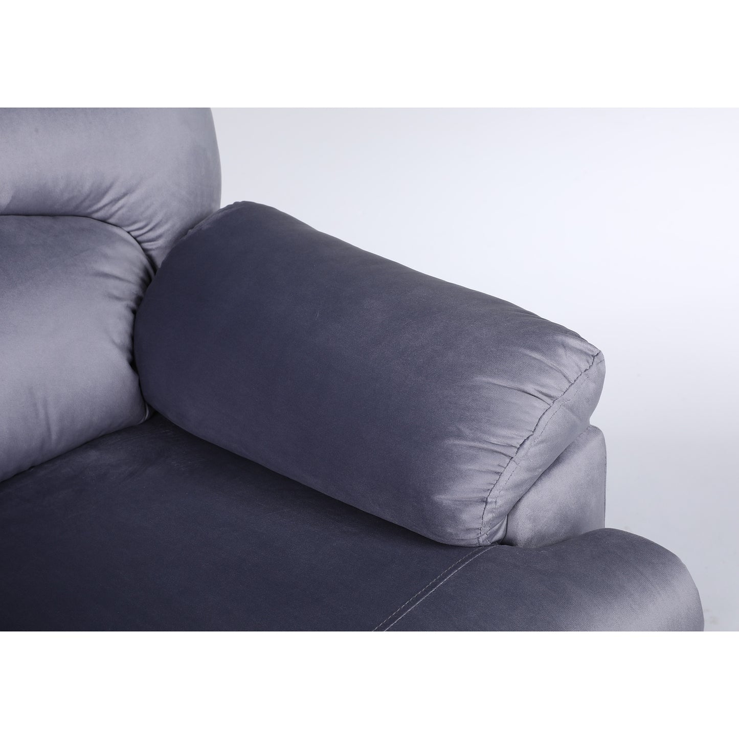 Πολυθρόνα Ανακλινόμενη ArteLibre NASHIRA Γκρι Βελούδο 88x90x99cm - Hippiehome.gr