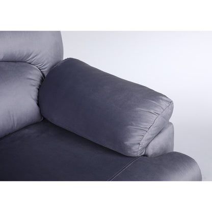 Πολυθρόνα Ανακλινόμενη ArteLibre NASHIRA Γκρι Βελούδο 88x90x99cm - Hippiehome.gr