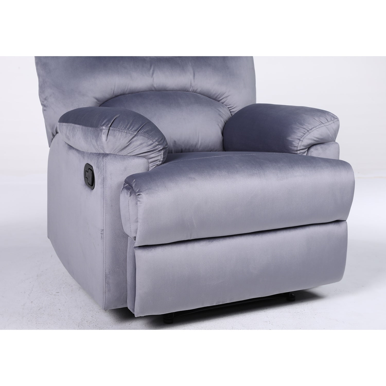 Πολυθρόνα Ανακλινόμενη ArteLibre NASHIRA Γκρι Βελούδο 88x90x99cm - Hippiehome.gr