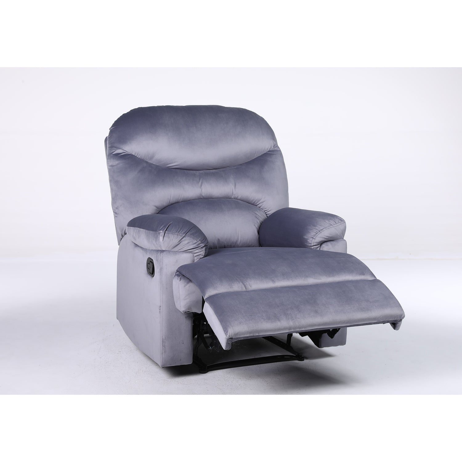 Πολυθρόνα Ανακλινόμενη ArteLibre NASHIRA Γκρι Βελούδο 88x90x99cm - Hippiehome.gr