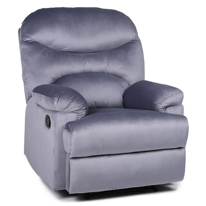 Πολυθρόνα Ανακλινόμενη ArteLibre NASHIRA Γκρι Βελούδο 88x90x99cm - Hippiehome.gr